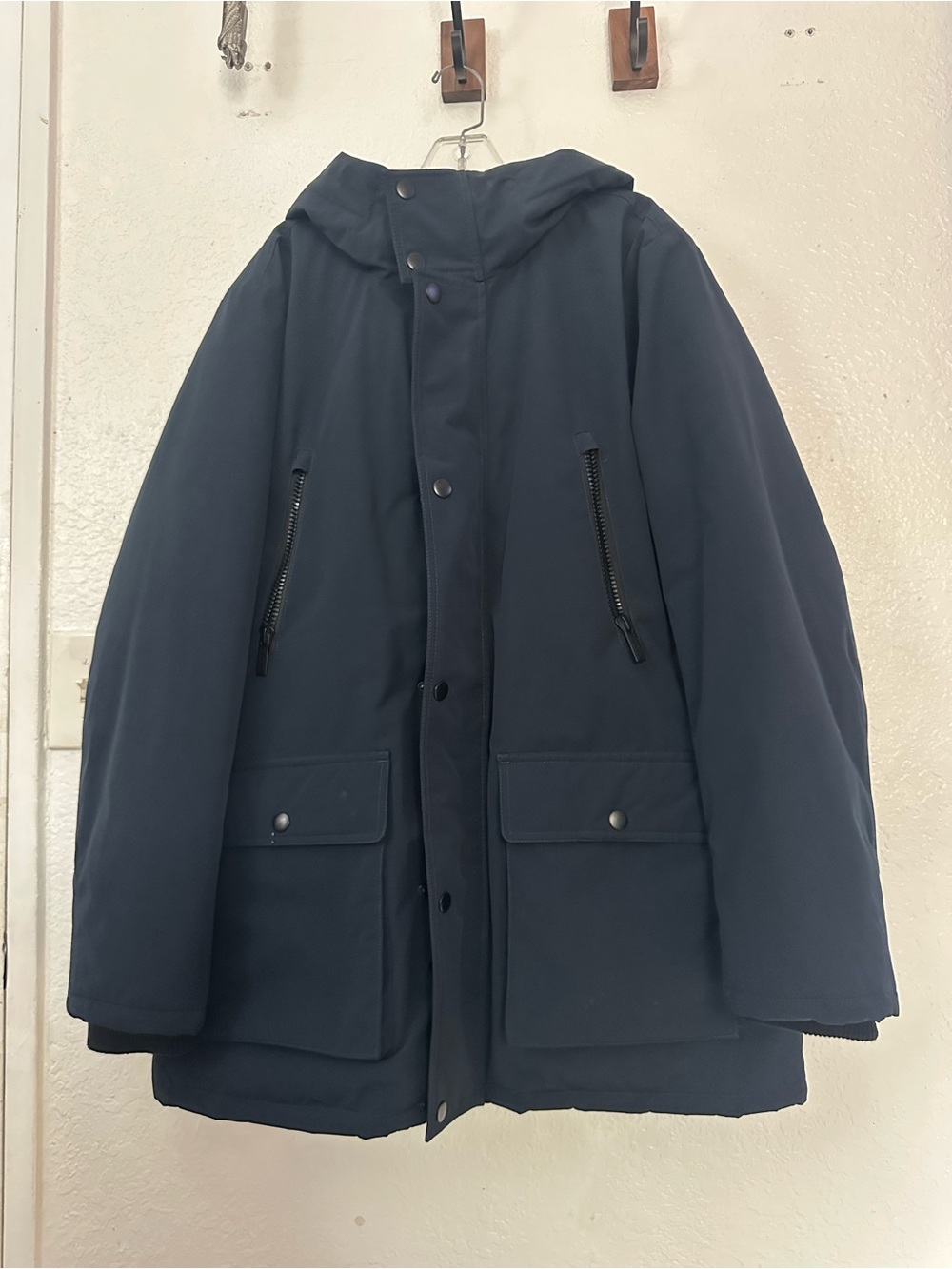 Club Room Performance Water Resistant Winter Parka Jacket Hooded - Size L